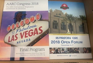 AARC Congress 2018 Las Vegas program Convention Respiratory Care Open ForumBooks - Picture 1 of 3