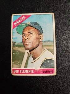 1966 Topps - Roberto Clemente #300 chiamato Bob su carta povero - Foto 1 di 3