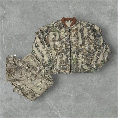 Vintage Cabela's Ghillie Suit Jacket Pants Mens 2XL Green Realtree Camo Outdoor - Image 1 of 4