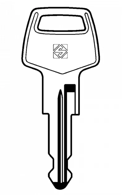 Classic Car key - Peugeot, Mazda (Silca NE23) - Uncut Key Blank - Image 1 of 1