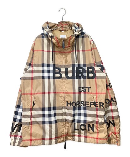 Felpa con cappuccio in nylon Burberry Horseferry marrone taglia: XL