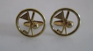 Set Solvar Goldton Silberton Golf Sport Manschettenknöpfe Herren Mode Schmuck - Bild 1 von 12
