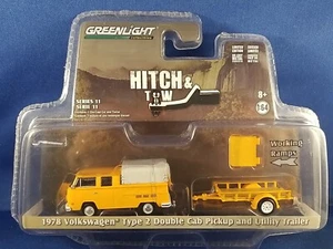 1978 VOLKSWAGEN T2 ORANGE UTILITY TRAILER HITCH & TOW 1/64 MODEL  32110A-5E - Picture 1 of 7