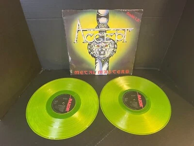 ACCEPT METAL MASTERS 2 LP SET NEON GREEN VINYLS  Foto 1 de 4