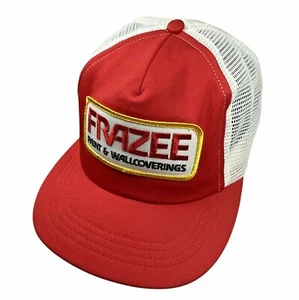 Vintage FRAZEE PAINT & WALLCOVERINGS Mesh Snapback rot weiß Trucker Cap Mütze - Bild 1 von 11