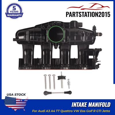 Se adapta a Audi A3 A4 TT Quattro VW Eos Golf R GTI Jetta colector de admisión 06F133201P Foto 1 de 4