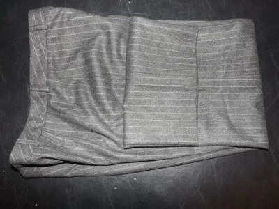 Womens INCOTEX VENEZIA 1951 ITALY Sz 46 / 10 Dark Gray Striped Wool Dress Pants - Image 1 of 4