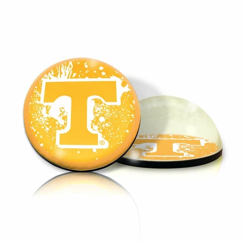NCAA Tennessee University Volunteers logo in 2" Crystal magnet with Colored Wind Cover