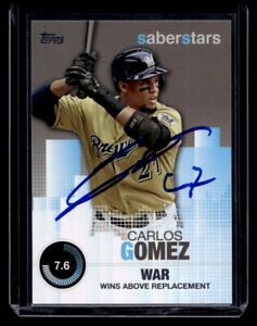 2014 Topps #SST-3 Autographed Carlos Gomez  Trading Card