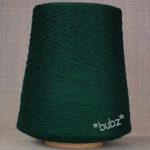 SUPER SOFT ITALIAN 3 PLY MERINO WOOL YARN 400g CONE SPRUCE GREEN MACHINE KNIT - Picture 1 of 2