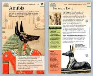 Anubis #37 Gods & Myths 2007 A To Z Of The Ancient World Fact Card - Picture 1 of 1