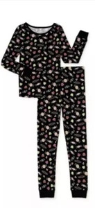Way To Celebrate Girls Black Halloween Candy Graphic 2-Piece Pajama Size 6 NWT - Picture 1 of 9