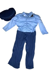 Policeman Muscle costume Boys Halloween Power Suit Dress-Up Role Play - Picture 1 of 7