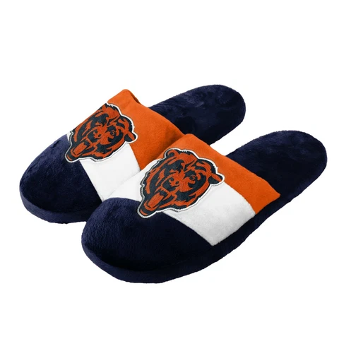 Chicago Bears Youth Colorblock SLIDE SLIPPERS New - FREE SHIPPING Cover
