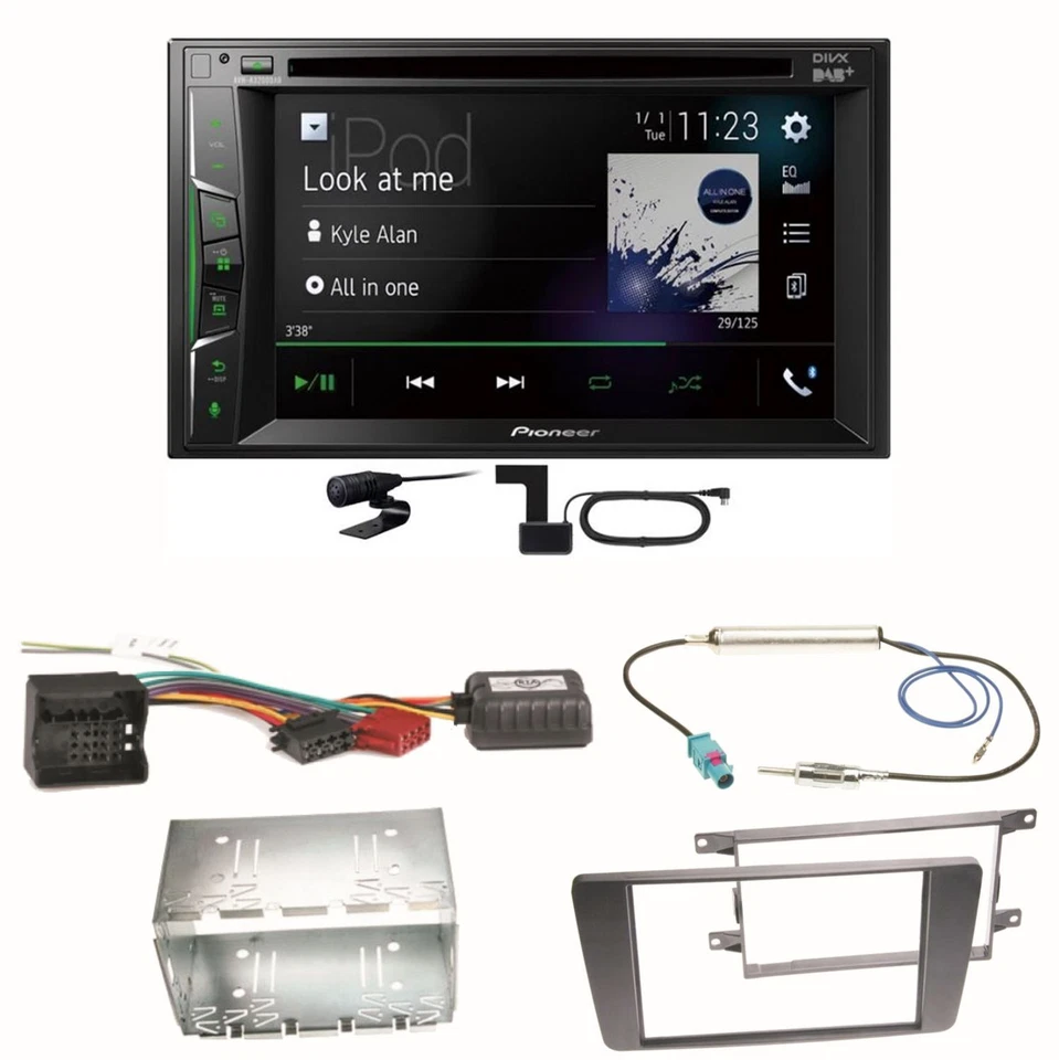 Pioneer AVH-A3200DAB Bluetooth Digitalradio Einbauset für Skoda Octavia 2 Yeti 5 - Bild 1 von 1