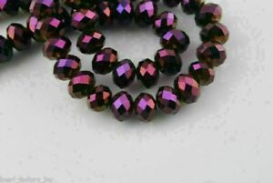 Loose Glass Crystal Faceted Rondelle Bead DIY Jewelry Makings 3mm/4mm/6mm/8mm#