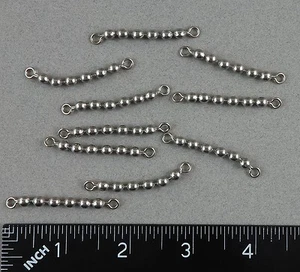 #10 SS Cadena de cuentas giratoria 6 bolas 100 lb Paquete de prueba de 10 giros - Imagen 1 de 3