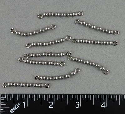 KATANA BLADES #10 SS Bead Chain Swivel 6 Ball 100 lb Test Pack of 10 Swivels