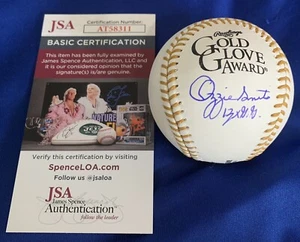 Ozzie Smith Signed Gold Glove Baseball 13x GG Inscription Cardinals Auto HOF JSA - Picture 1 of 4