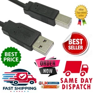 HIGH QUALITY USB PRINTER DATA CABLE LEAD FOR HP DESKJET 2540 & 3520 RANGE ZU61 - Picture 1 of 12