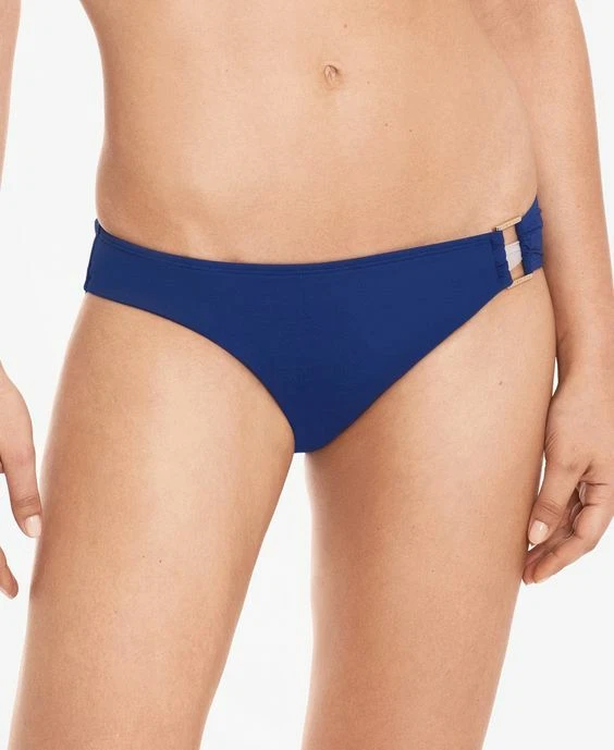 Ralph Lauren SAPPHIRE Beach Club Metallic-Ring Bikini Swim Bottoms, 14/XXL - Image 1 of 1