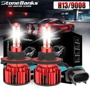 4-Sides H13 9008 LED Headlight Bulb for Ford F-150 2004-2014 High Low Beam 6000K - Picture 1 of 12