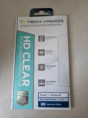  Tech Armor for iPhone 11  XR Screen Protector x 4 - Image 1 of 2