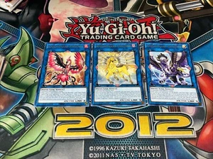 Yugioh 3 Cards: Knightmare Unicorn Phoenix Gryphon GEIM-EN050 EN051 EN041 - Picture 1 of 1