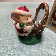 Avon Melvin P. Merry Mouse Keepsake Ornament Mouse In Mirror Vintage Free Ship