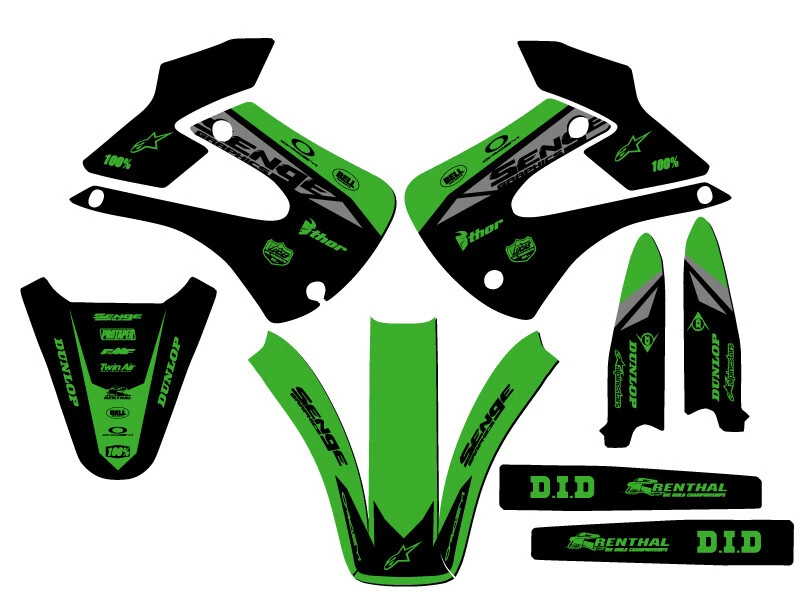 Kit de gráficos Senge verde 2001-2013 KX 85 BINARY compatível com Kawasaki - Imagem 1 de 1