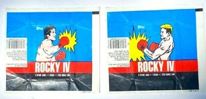 Lot of 2 1985 Topps ROCKY IV WAX PACK WRAPPERS Rocky Balboa vs Drago Boxing - Picture 1 of 2
