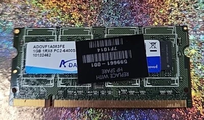 ADOVF1A083FE GENUINE ADATA LAPTOP MEMORY 1GB 1RX8 PC2-6400 (GRD A)  - Image 1 of 2