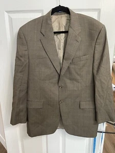 Ralph Lauren Chaps Sport Mantel 44R Wolle Kaschmir Braun Anzug Jacke Blazer Vintage - Bild 1 von 8
