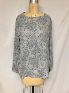 Ideology Womens Plus Lace-Up Floral Sweatshirt 100041464WN Grey 1X,2X, 3X NWT - Picture 1 of 5