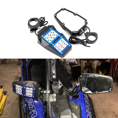 For Yamaha Rhino YXZ Viking 1.75"-2" UTV Rear View Side Mirrors W/LED Light - Image 1 of 4