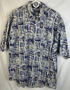 VTG 90s Nautica Shirt Button Up Collared Competition Challenge Men’s Large - Imagen 1 de 4