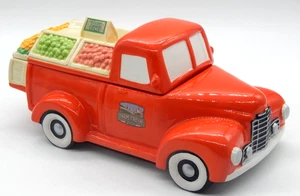 Barattolo biscotti Cheryl's Cookies ceramica fattoria rossa prodotti freschi camion da collezione - Foto 1 di 12