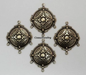 #1829 ANTIKES GOLD RUND 4 RING KRONLEUCHTER KOMPONENTE - 4-teiliges Set - Bild 1 von 2