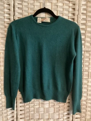 Suéter LES TRICOTS Carroll para Sadimara vintage verde lana angora Italia talla S Foto 1 de 4