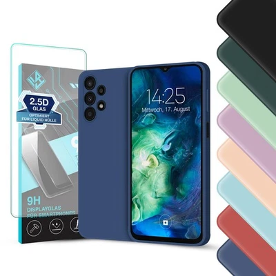 LIQUID SILIKONHÜLLE FÜR SAMSUNG GALAXY A13 Handy Hülle für Samsung Galaxy A13 Case Cover Bumper Silikon Schutzhülle Soft