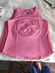 CAMISETA SIN MANGAS Cami rosa en relieve pesca caza muéstrame lo que estás trabajando con L - Imagen 1 de 6