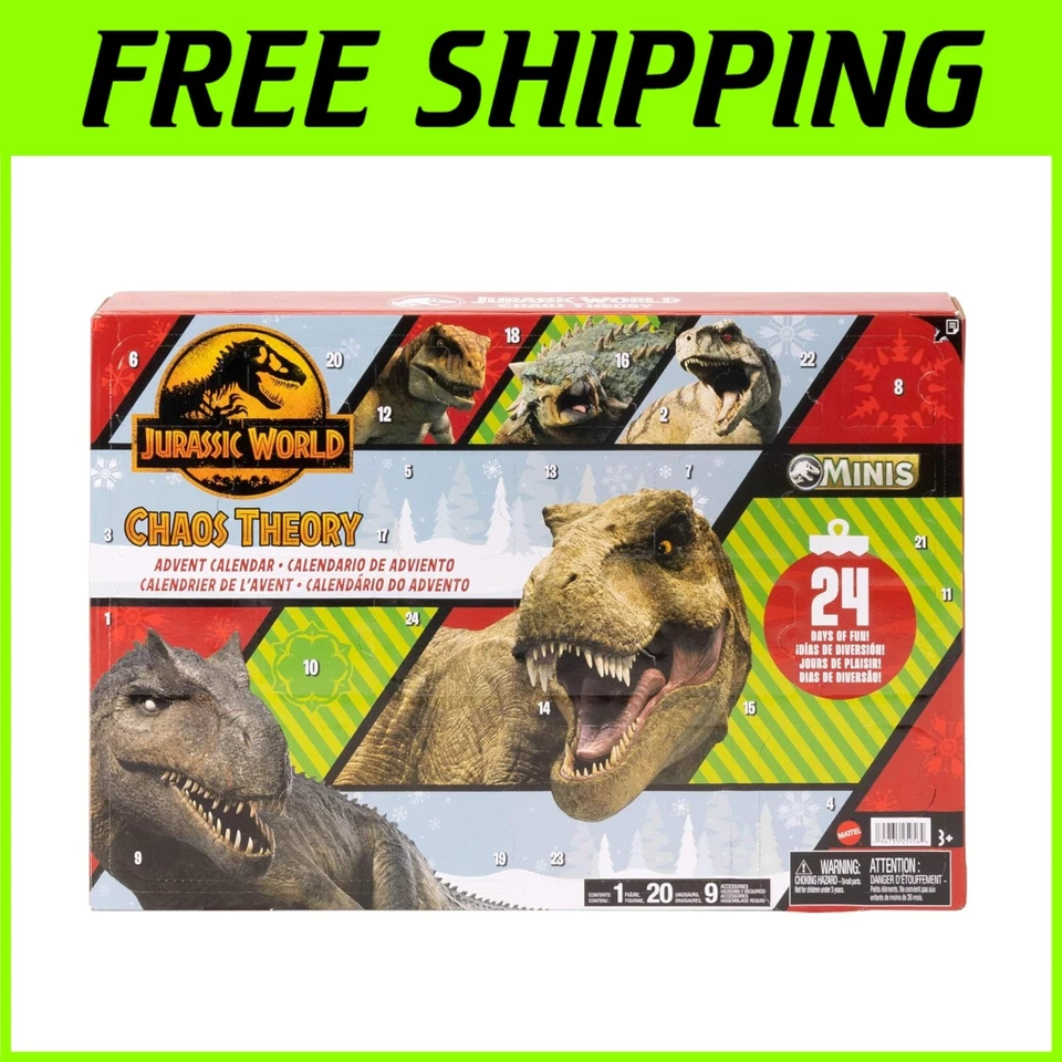 Jurassic World 24-Day Advent Calendar with Mini Dinos - Image 1 of 4