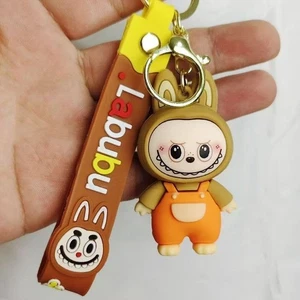 Little Monsters Tan / Orange Keychain, Or Bag Charm w/ Silicone Strap NWOT - Picture 1 of 1