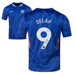 Liam Delap Signed Chelsea FC 2025-26 Home Soccer Jersey #9 with Beckett Witness - Picture 1 of 4