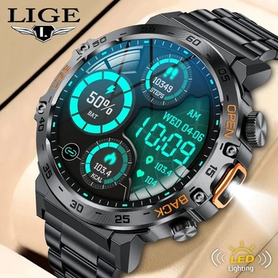 Reloj Inteligente Hombre AMOLED HD Deportivo Impermeable Fitness iOS Android - Imagen 1 de 4
