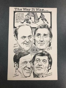 1954 Stanley Cup Original Art with Plante, Geoffrion, Lindsay, & Kelly - NHL - Picture 1 of 1