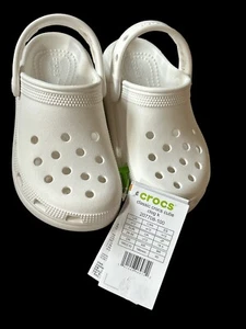 New CROCS Classic Cutie Clog K 207708-100 Kids Unisex White Sz c12 - Picture 1 of 5