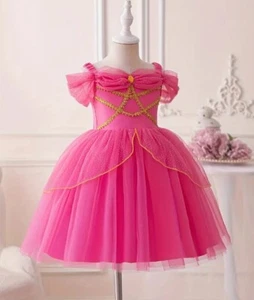 NEW Princess Aurora Sleeping Beauty Dress Girls Halloween Costume - Picture 1 of 7