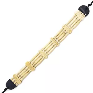 Set Collana Choker Intagliata Pipa Ossa di Bufalo Stile Nativo Americano - Antica - Foto 1 di 1