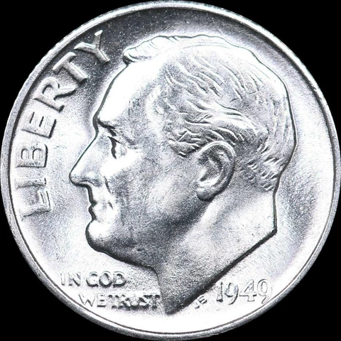 1949-S Roosevelt Dime - BU - #683 Cover